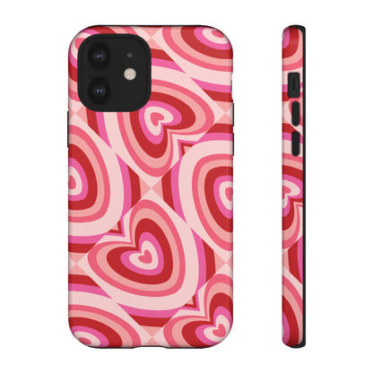 Hearts Squared | Pink Retro Heart Case