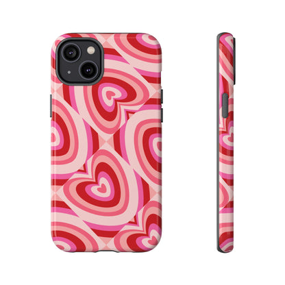 Hearts Squared | Pink Retro Heart Case