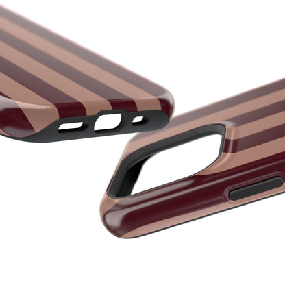 Tribeca | Burgundy Striped iPhone Case