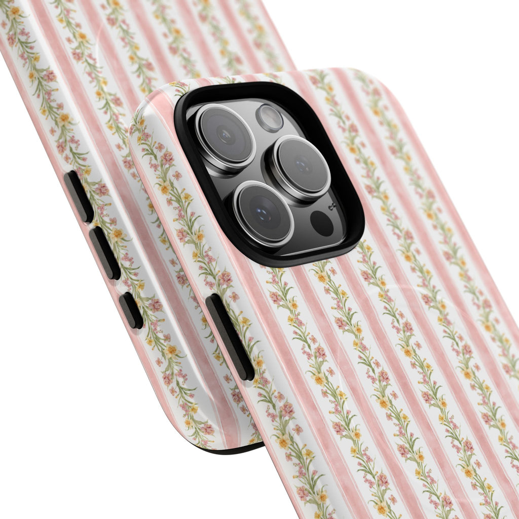 Delightful Floral Stripe MagSafe Case