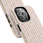 Delightful Floral Stripe MagSafe Case