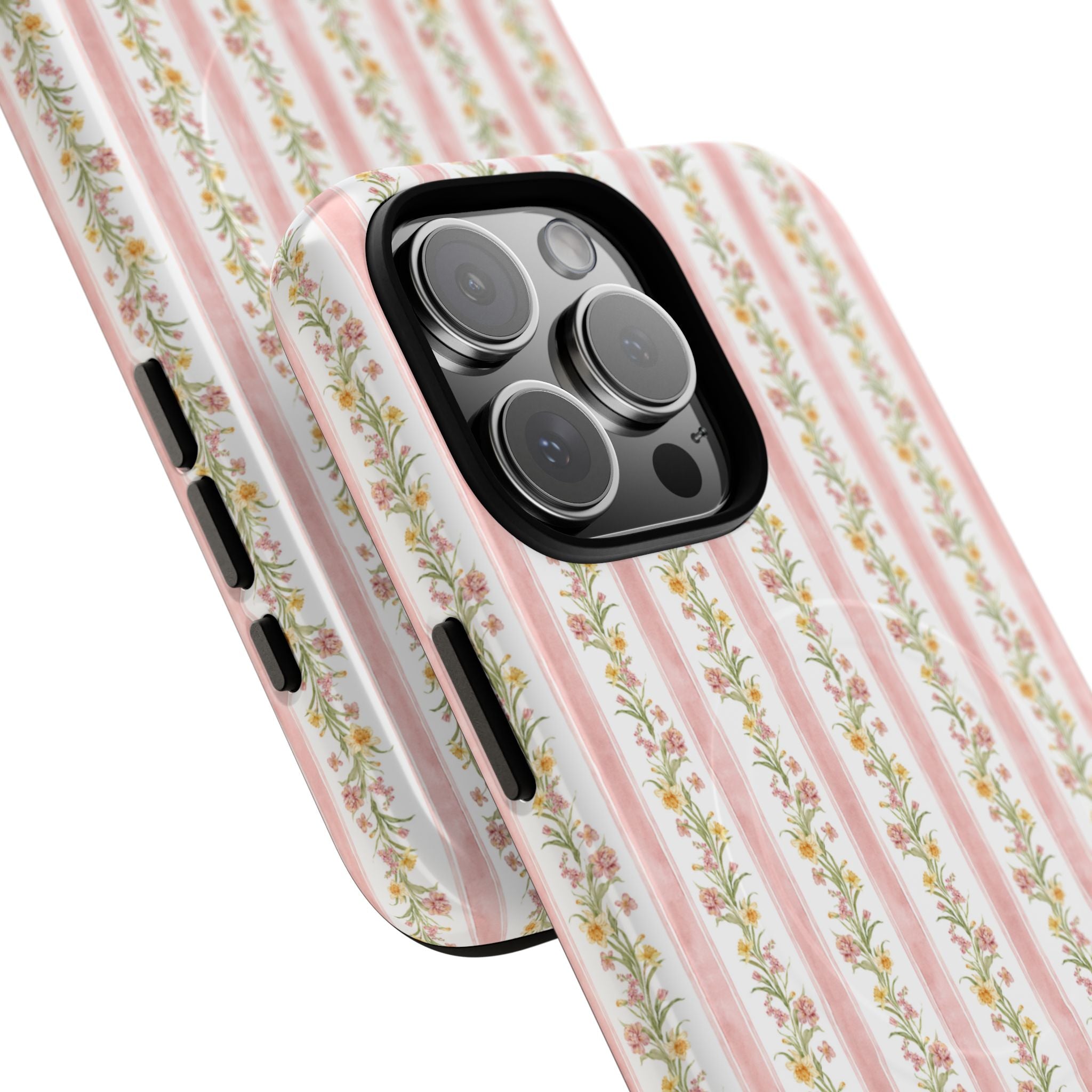 Delightful Floral Stripe MagSafe Case