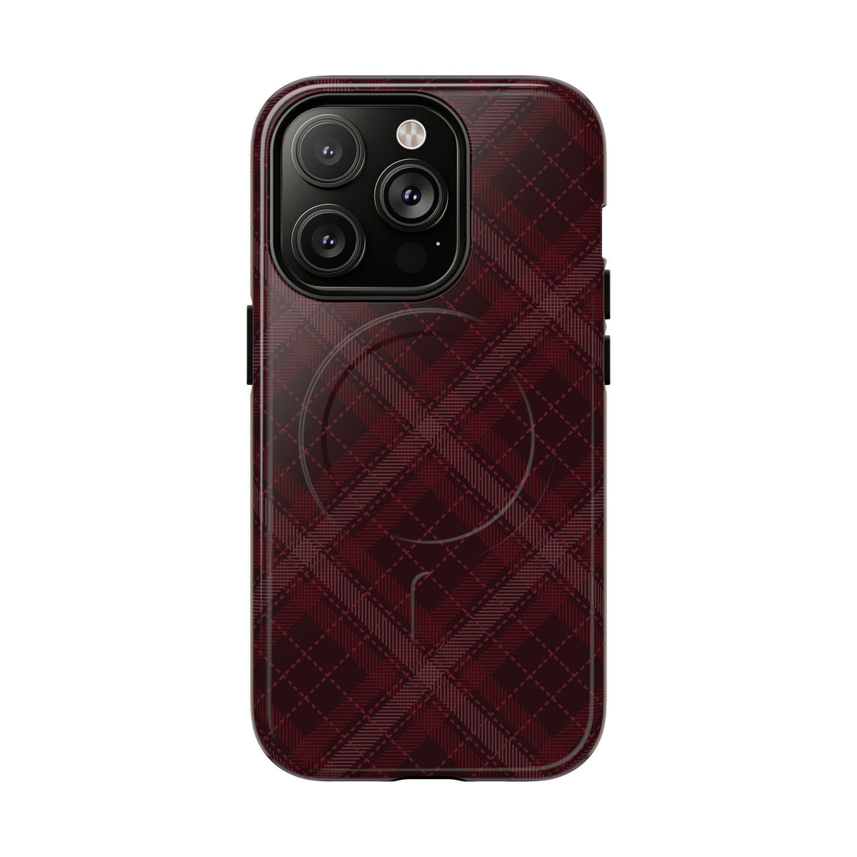 Trendsetter | Burgundy Plaid MagSafe Case
