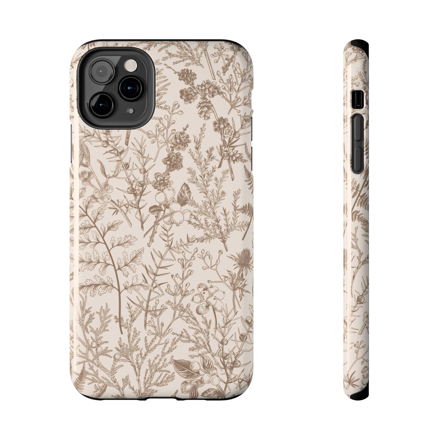 Coque iPhone Beige Botanical | Floral