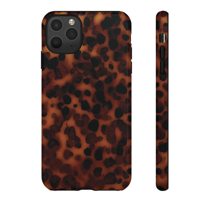 Shell Game | Dark Abstract Tortoise Print Case