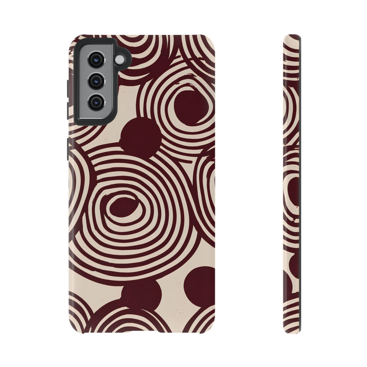 Retrograde | Burgundy Retro Geometric Galaxy Case