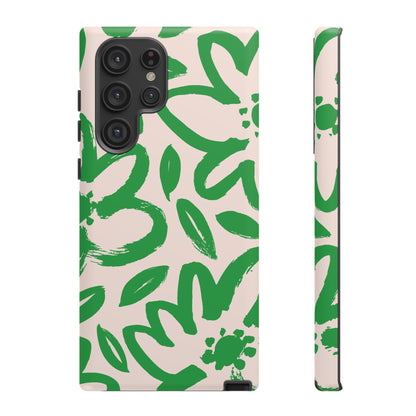 Happy | Green Modern Floral Case