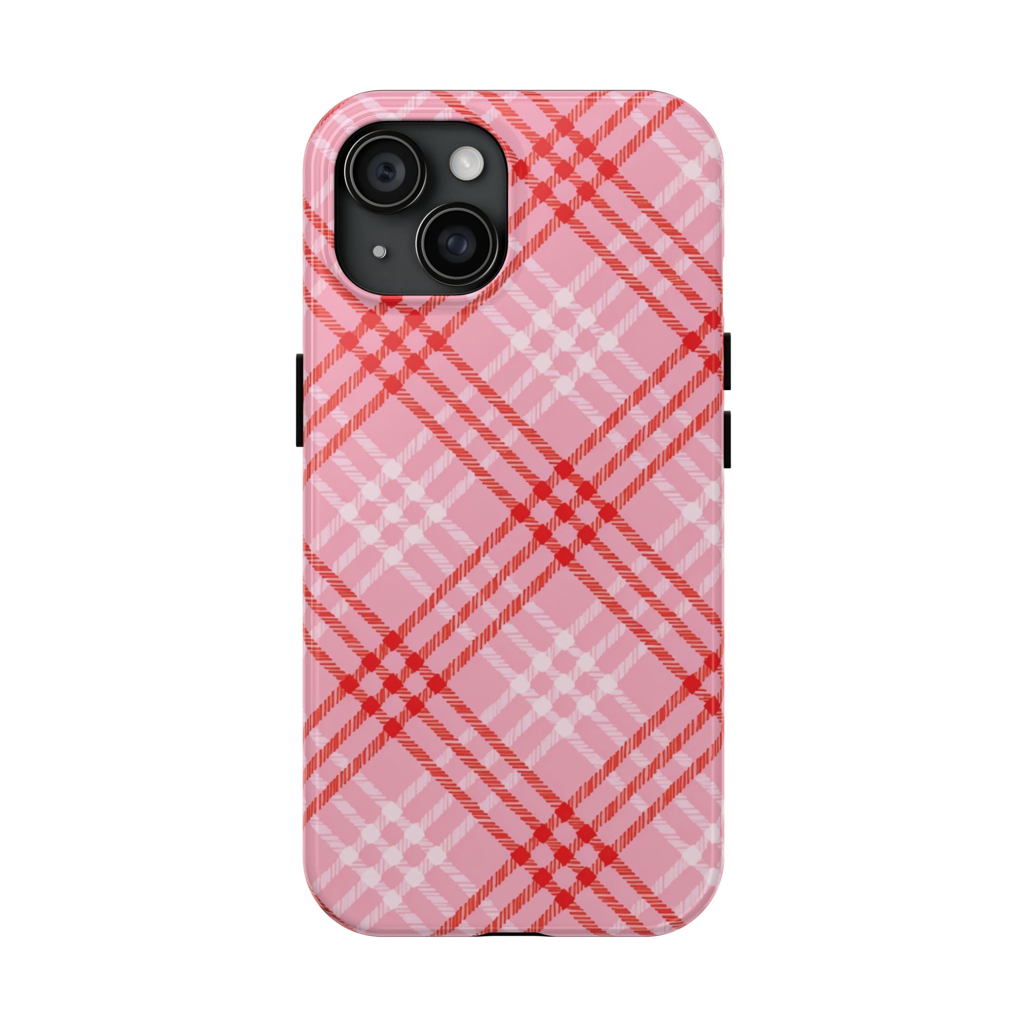 Chanelle Pink Plaid iPhone Case