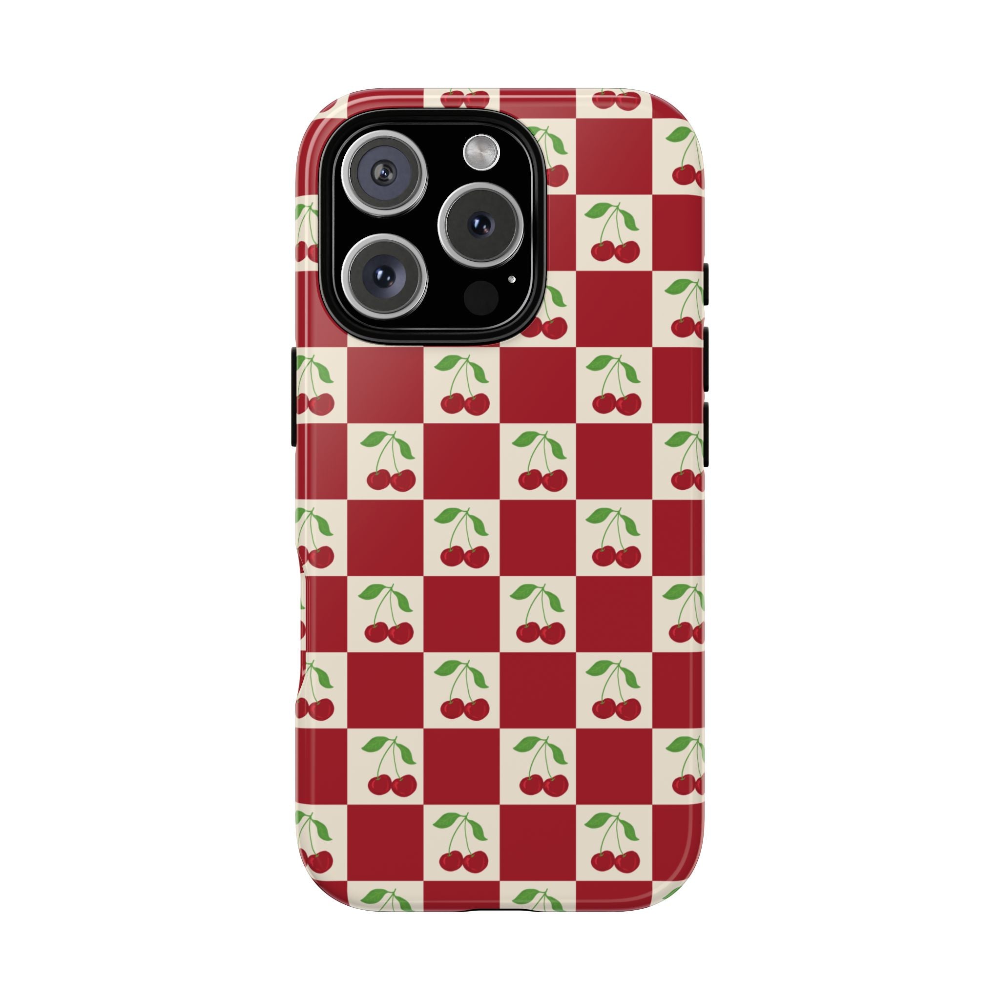 Cherry Check Phone Case