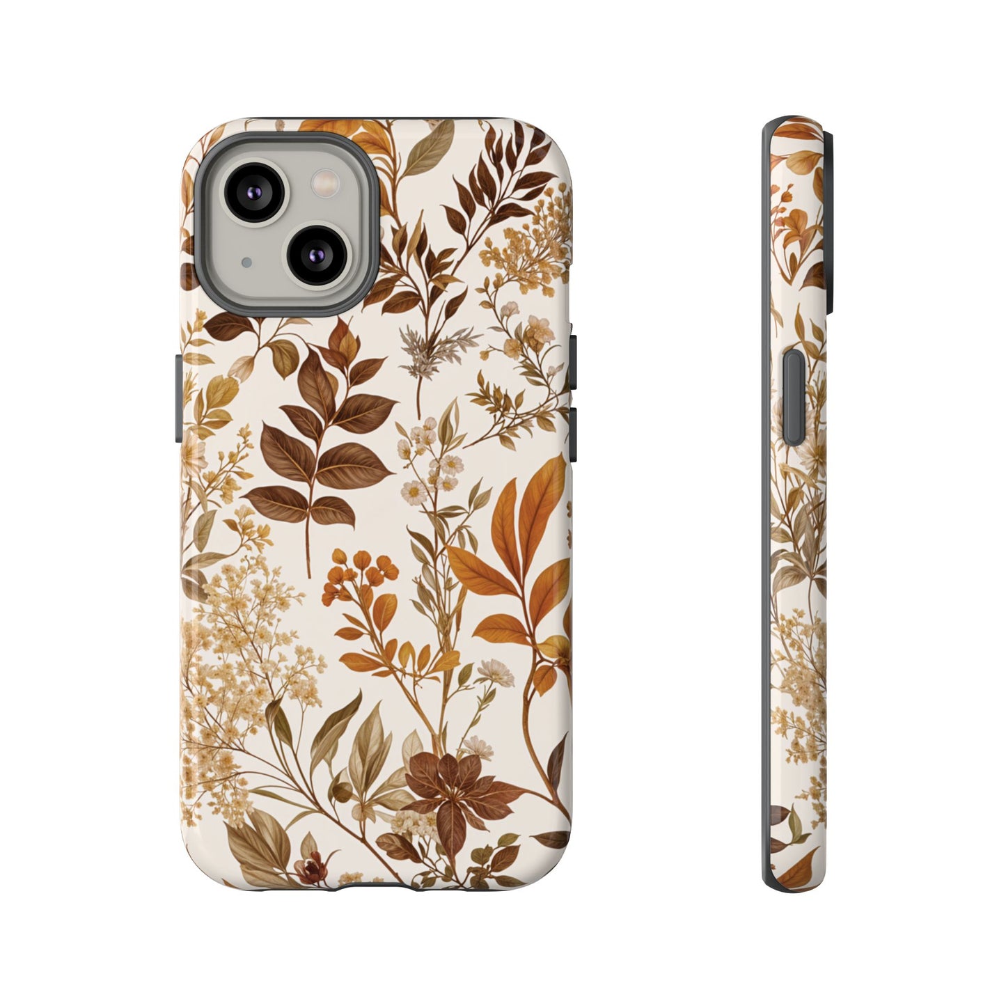 Funda para iPhone con motivos florales y botánicos otoñales