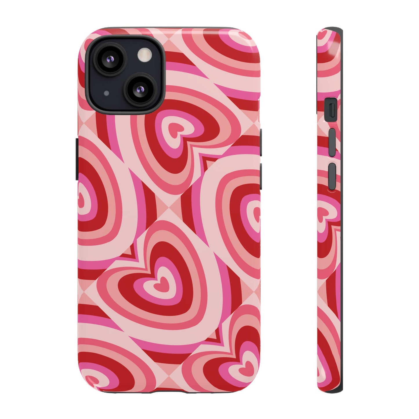 Hearts Squared | Pink Retro Heart Case