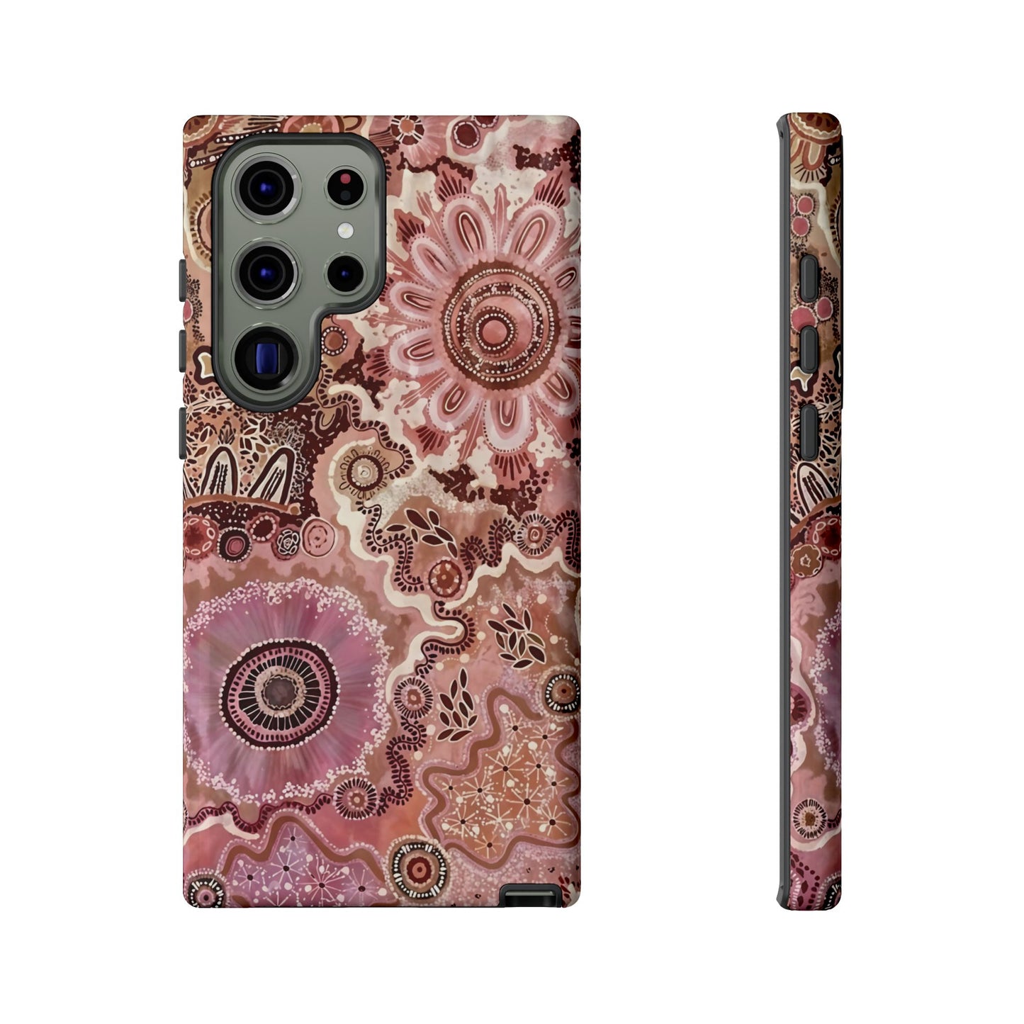 Estuche Galaxy con diseño floral ecléctico y artístico