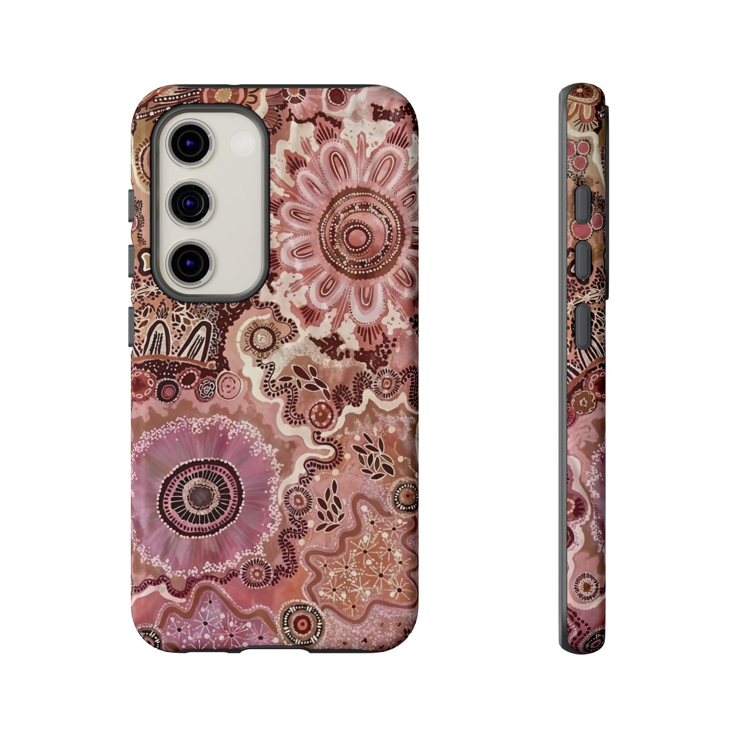 Estuche Galaxy con diseño floral ecléctico y artístico