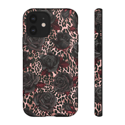 Midnight Rose | Pink Leopard Floral Case