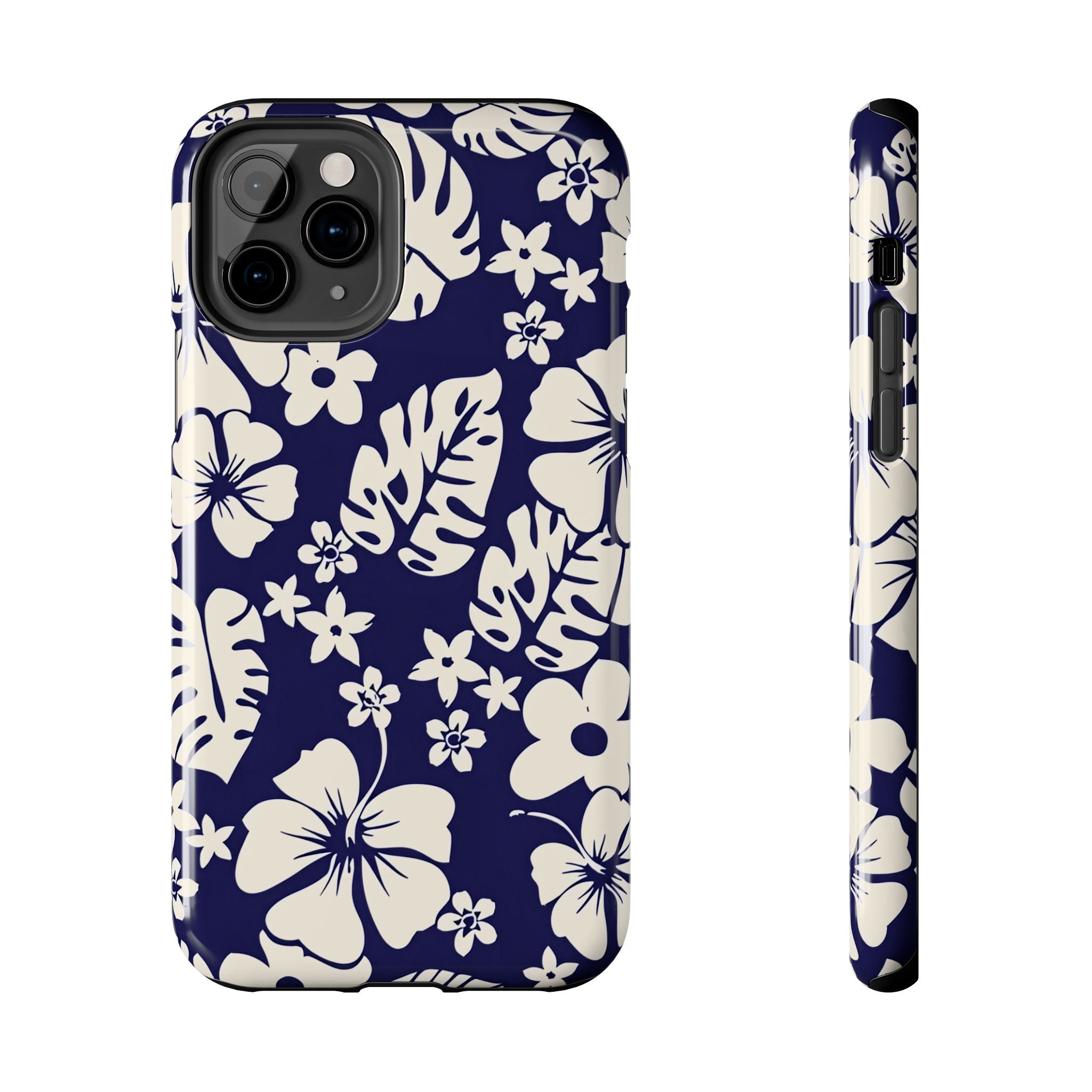 Tiki Beach Blue Floral iPhone Case