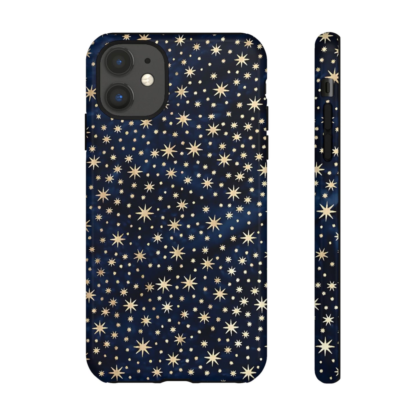 Coque rigide pour iPhone à motif ciel nocturne | ciel étoilé bleu