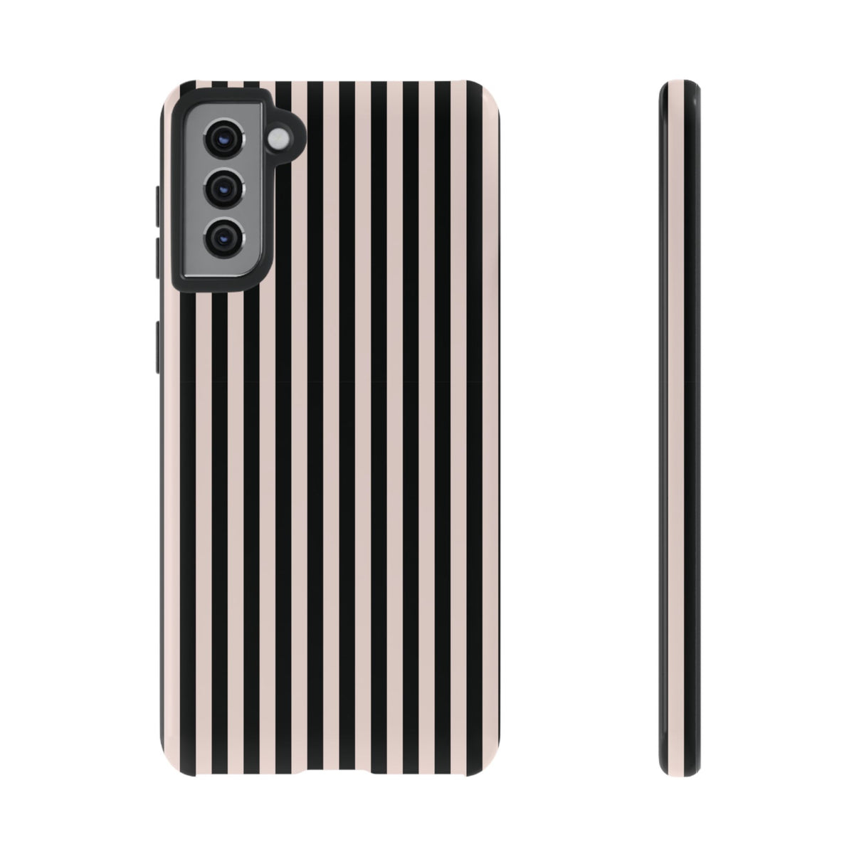 Stripe Tease | Pink & Black Striped Galaxy Case