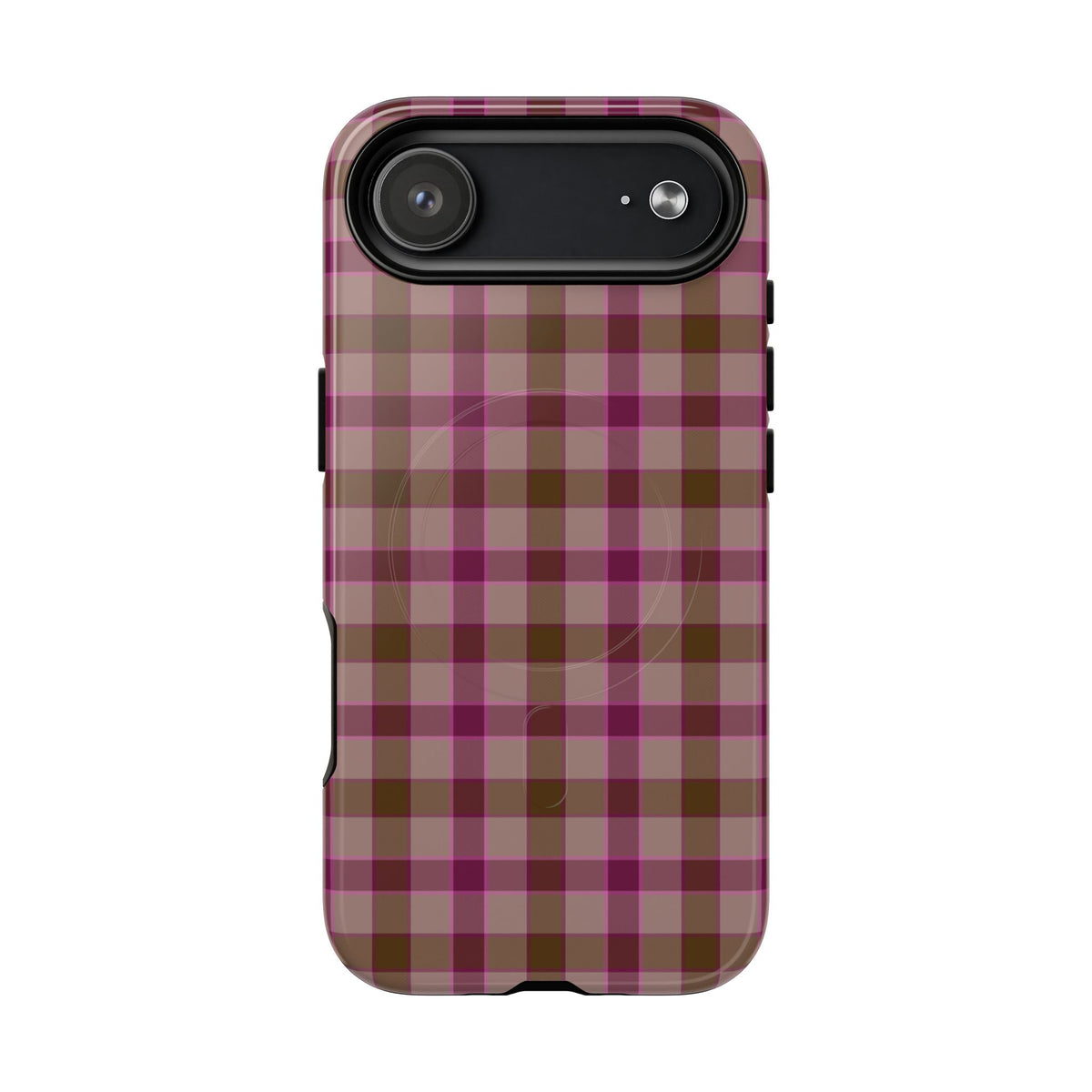 Mulberry Plaid | Pink & Brown Plaid MagSafe Case