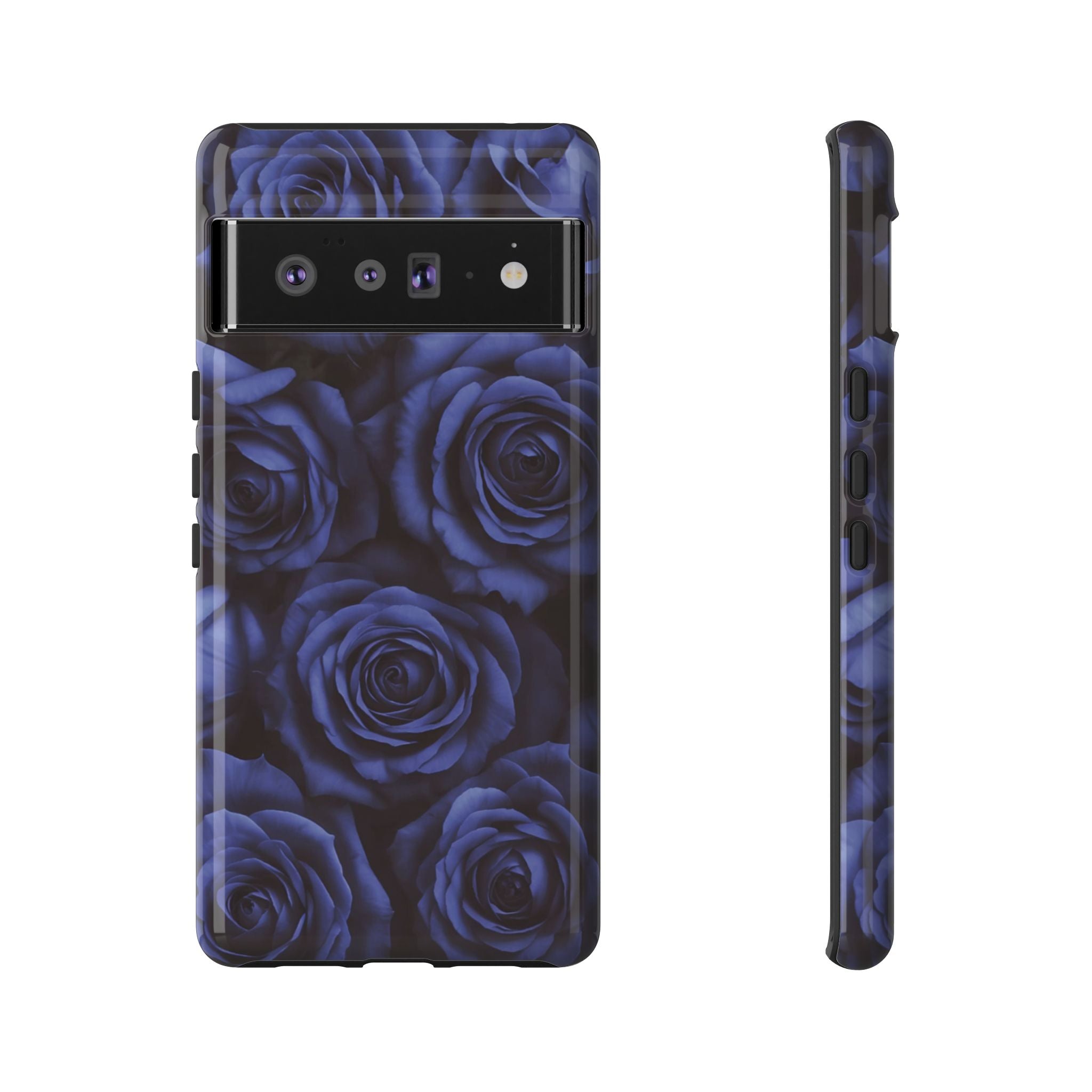 Blue Mood Rose Pixel Case