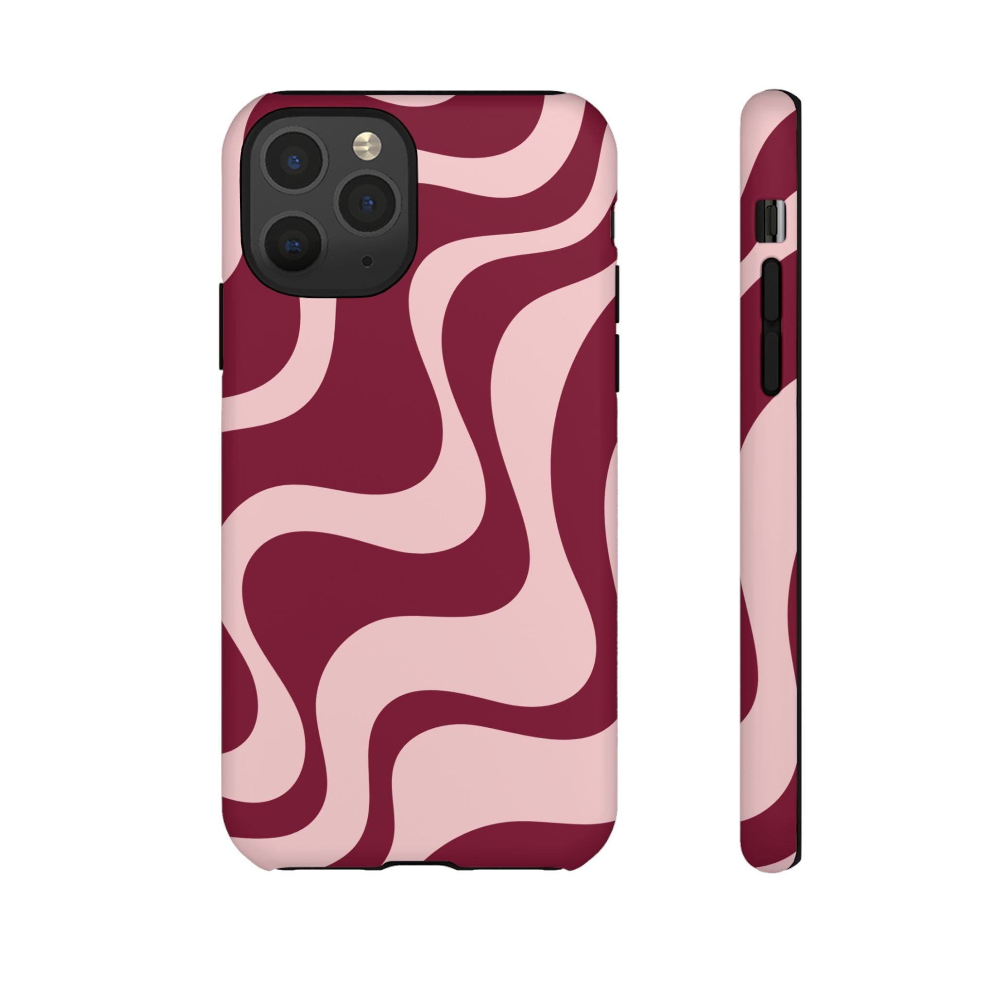Burgundy Waves | iPhone Case
