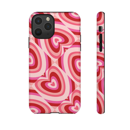 Hearts Squared | Pink Retro Heart Case