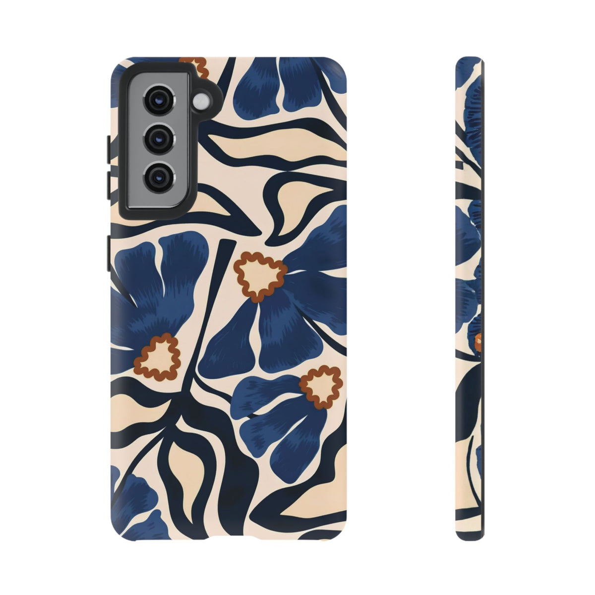 Blue Note | Abstract Blue Floral Samsung Galaxy Case