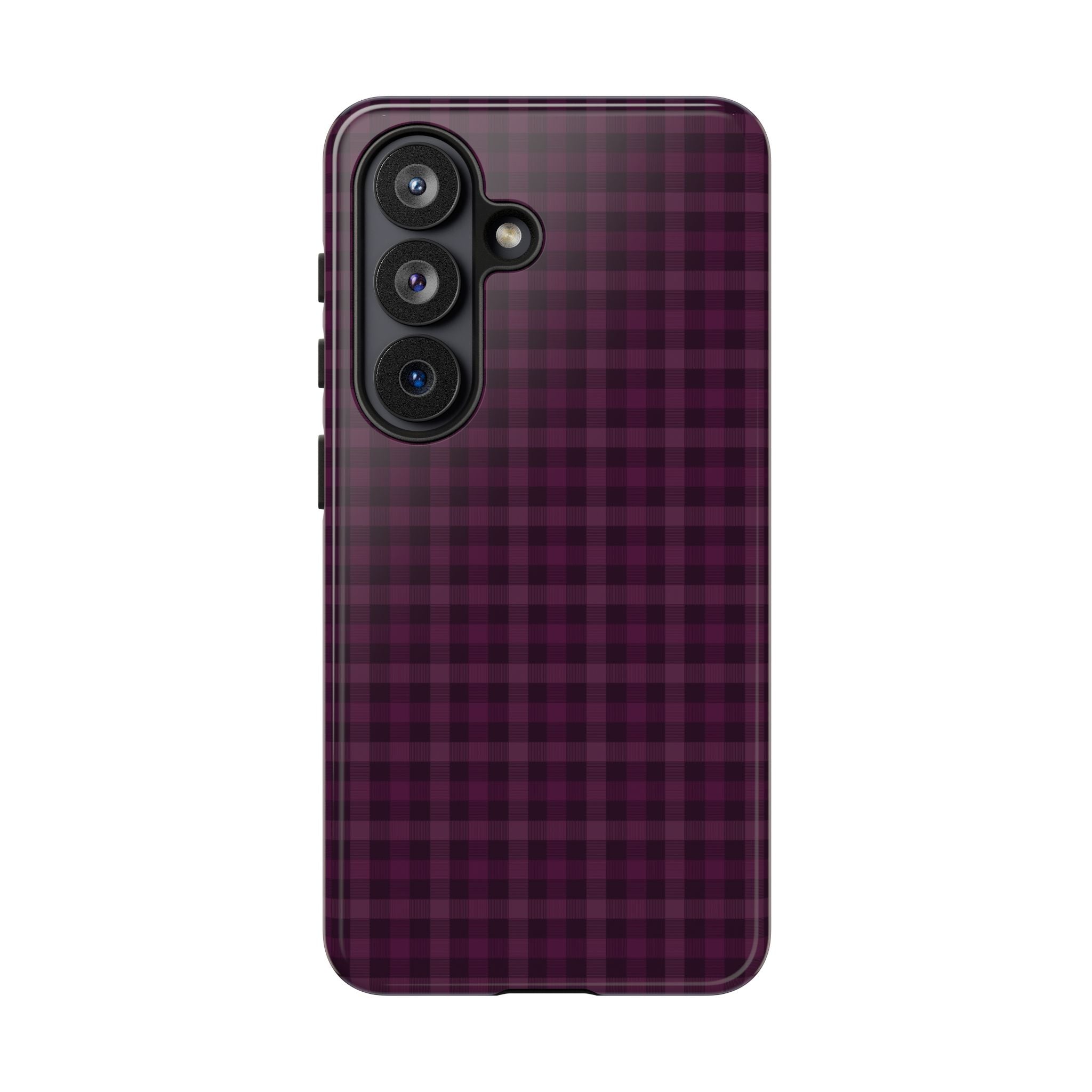 Plum Crush | Purple Plaid Galaxy Case