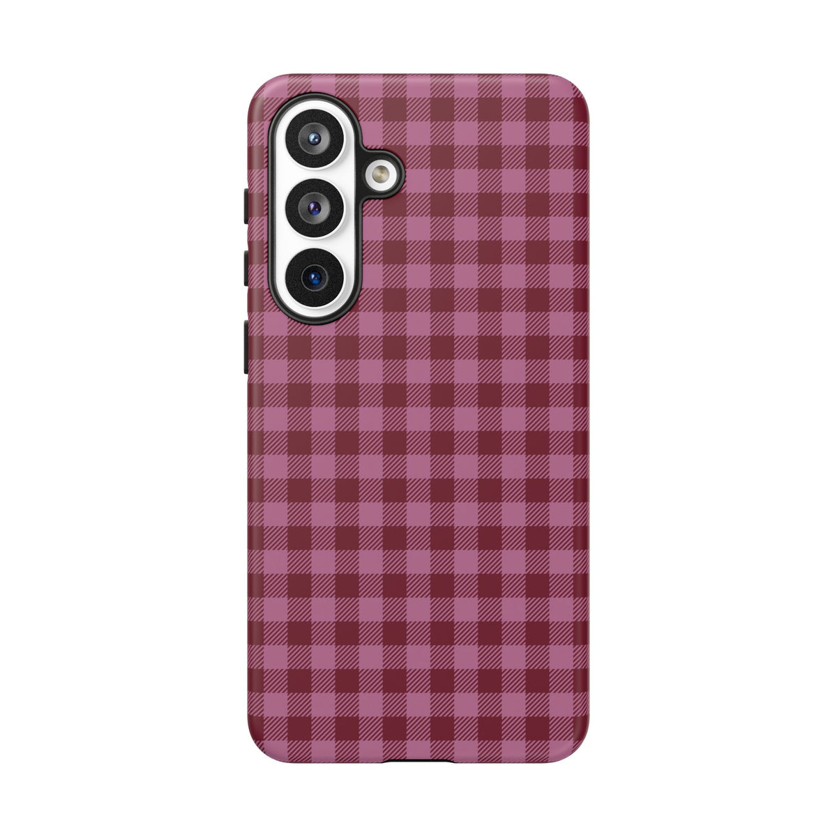 Pink Privilege | Pink & Burgundy Gingham Galaxy Case
