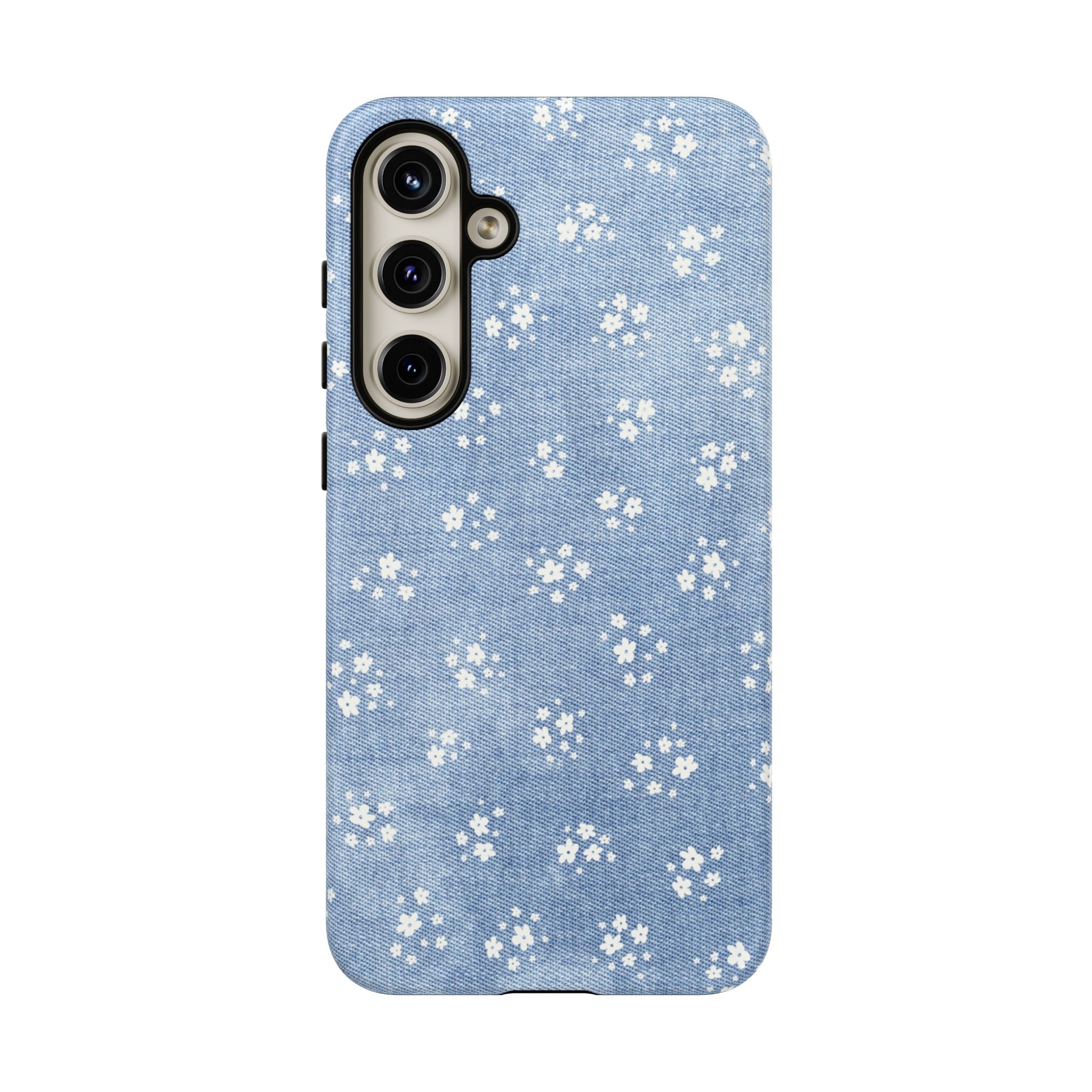 Denim Daisy Phone Case