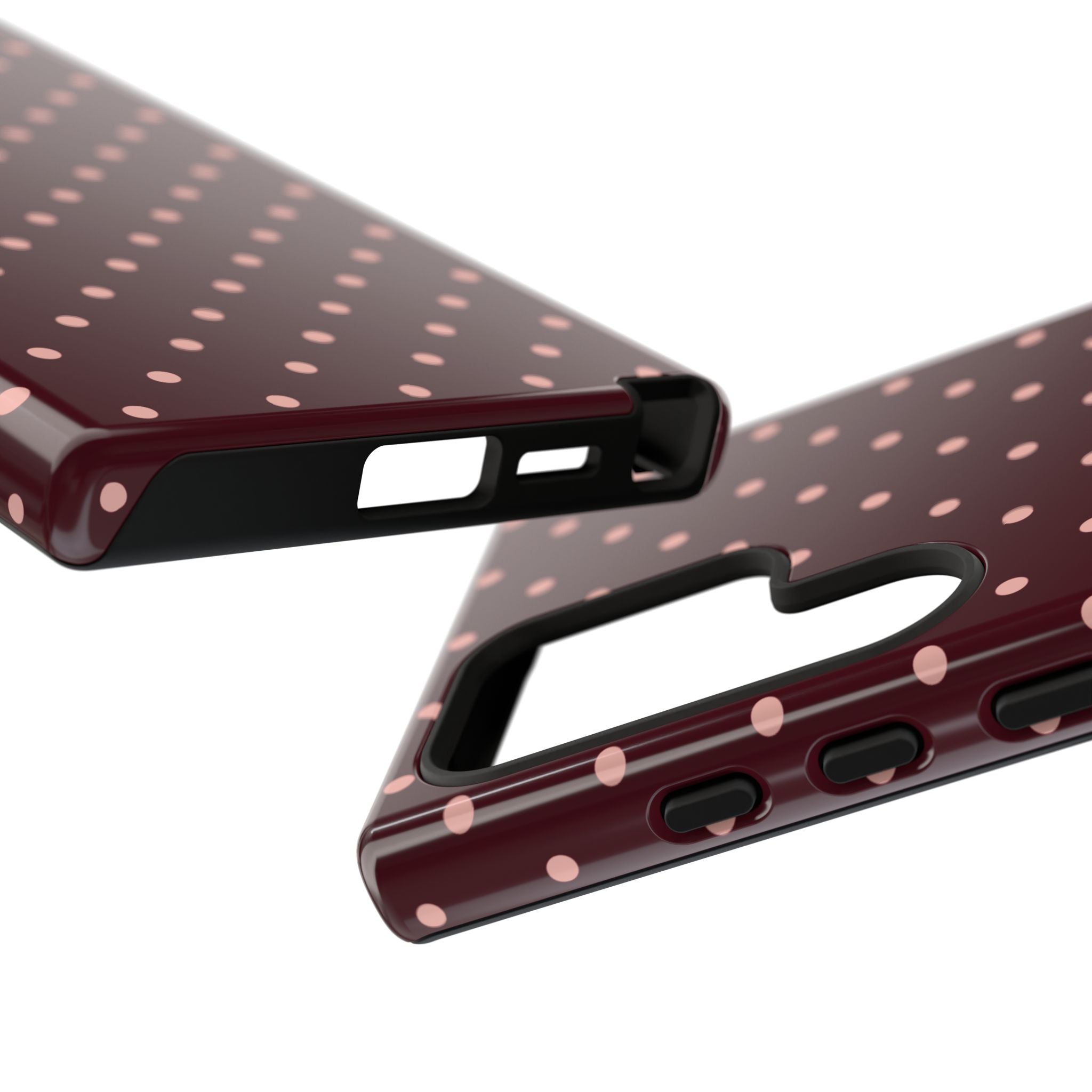 Pretty Please Burgundy Polka Dot Galaxy Case