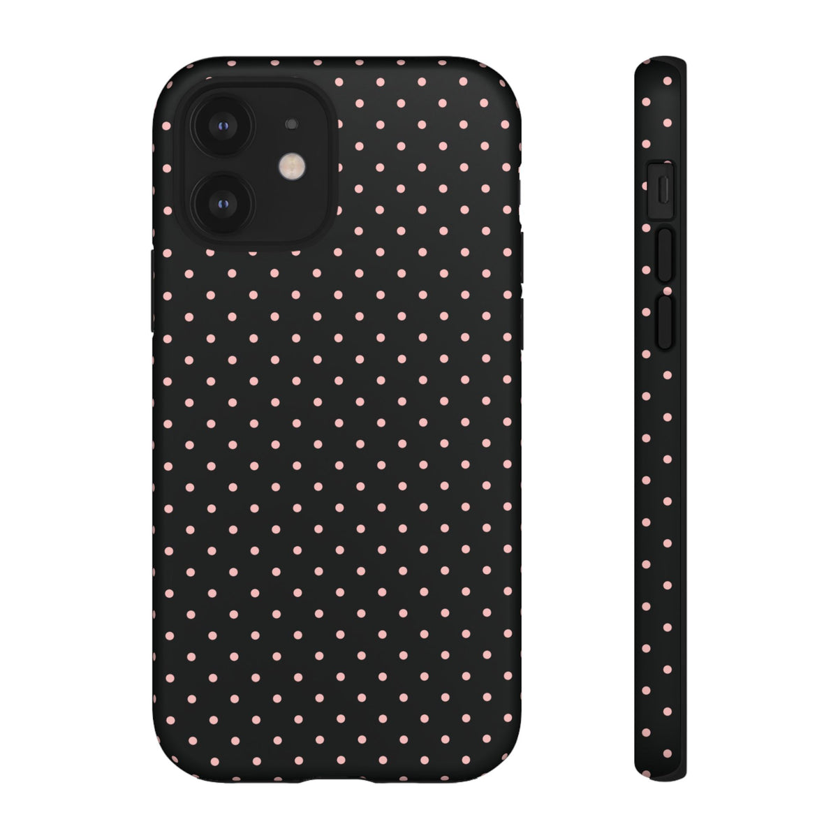 Polka Flirt | Pink & Black Polka Dot iPhone Case