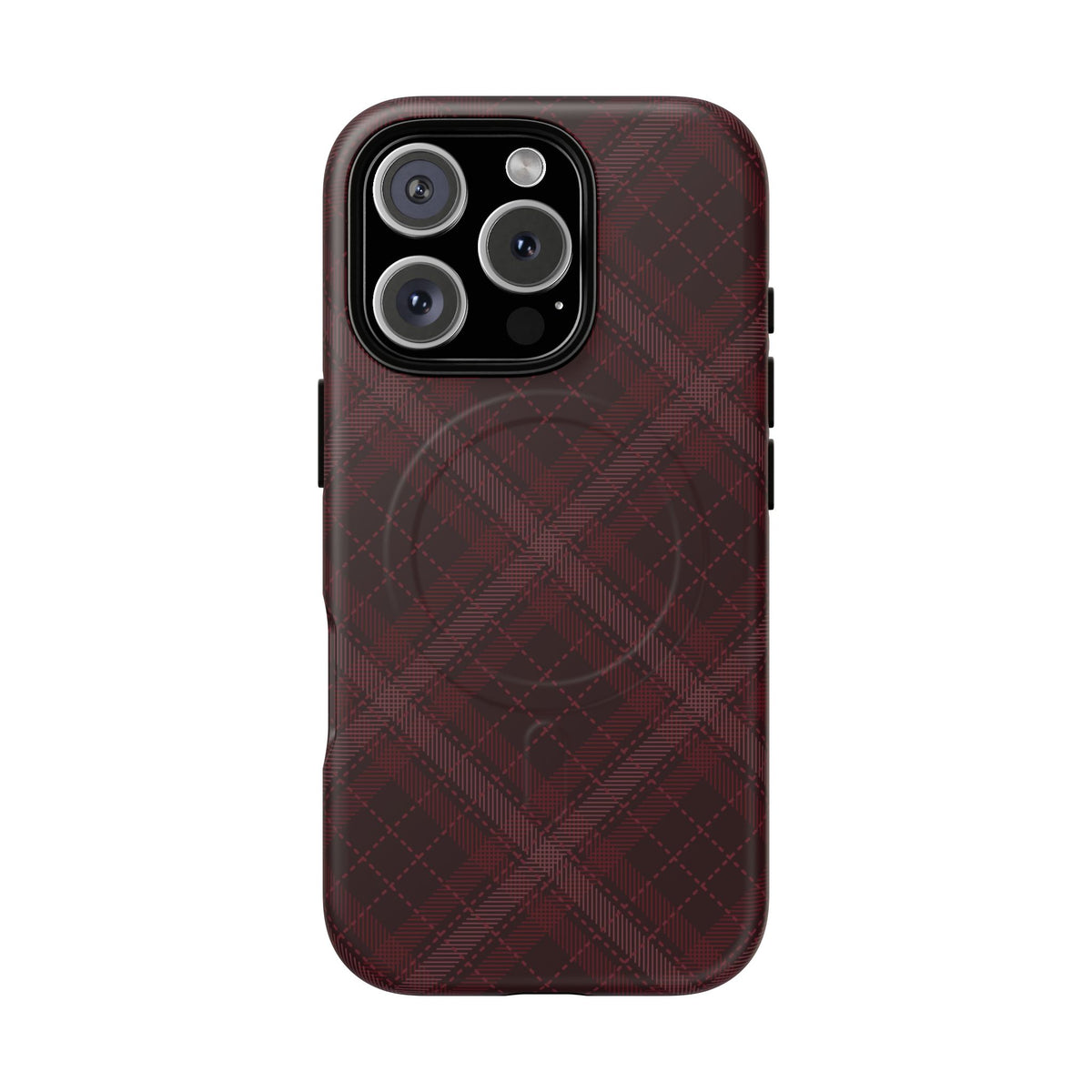Trendsetter | Burgundy Plaid MagSafe Case