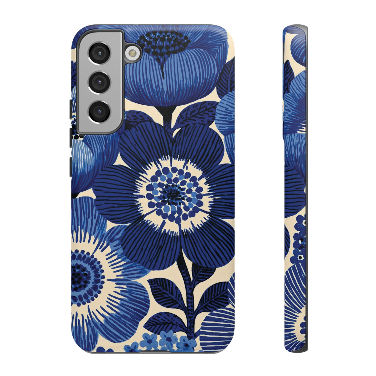 Bloom Bliss | Bold Blue Floral Galaxy Case