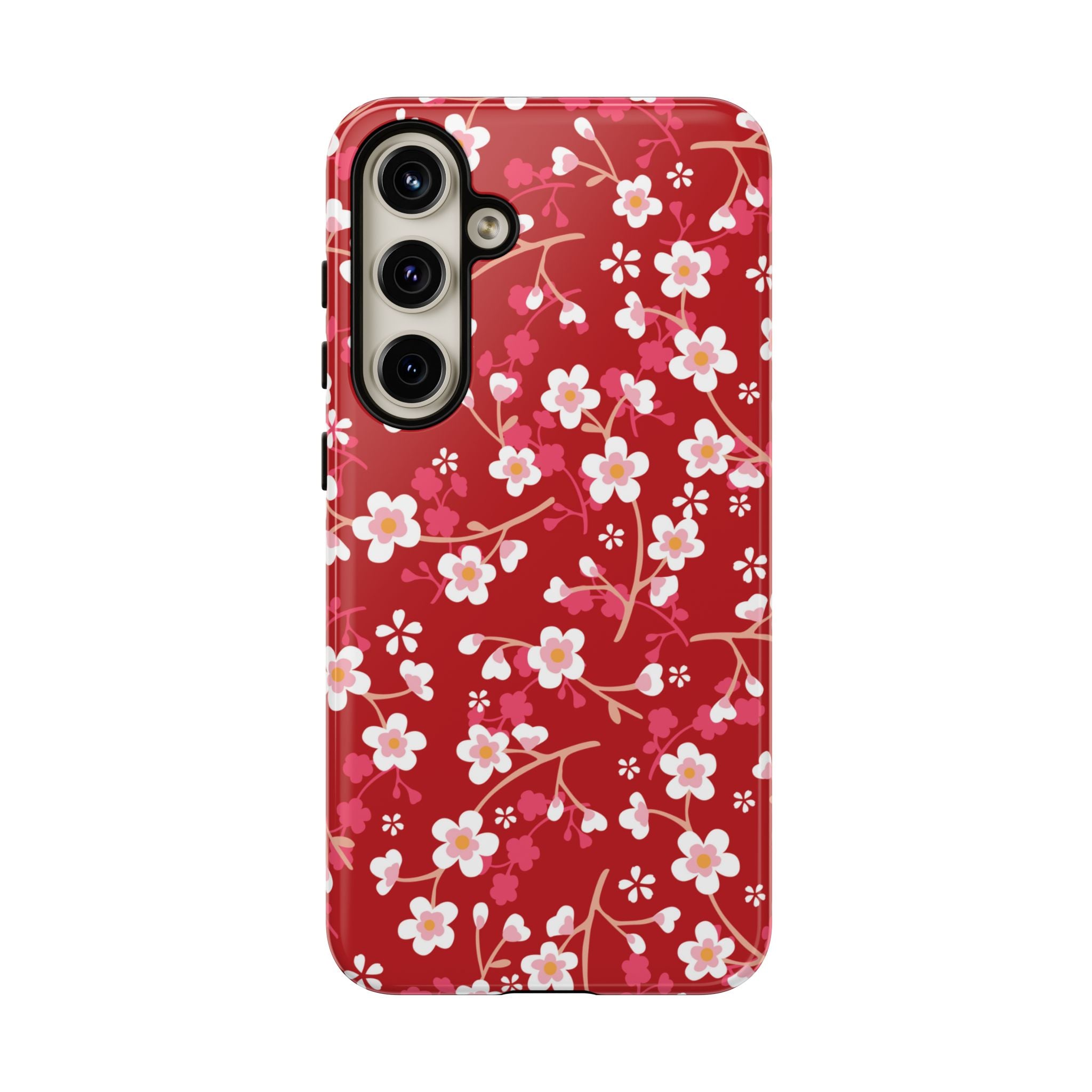 Cherry Bloom | Red Floral Galaxy Case