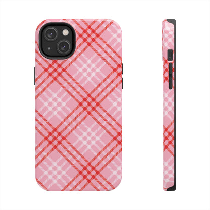 Chanelle | Pink Plaid iPhone Case