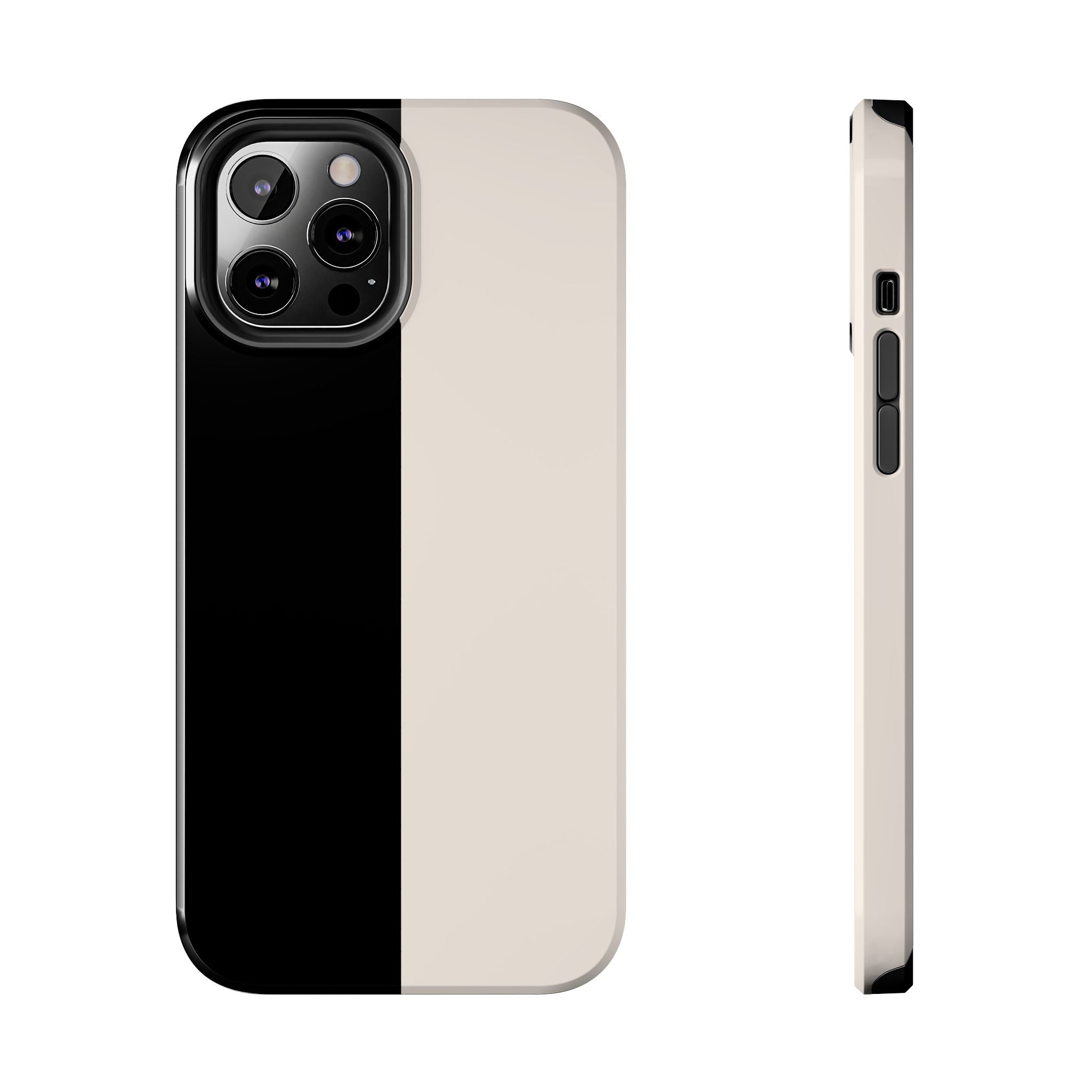 Split Decision Black & White iPhone Case