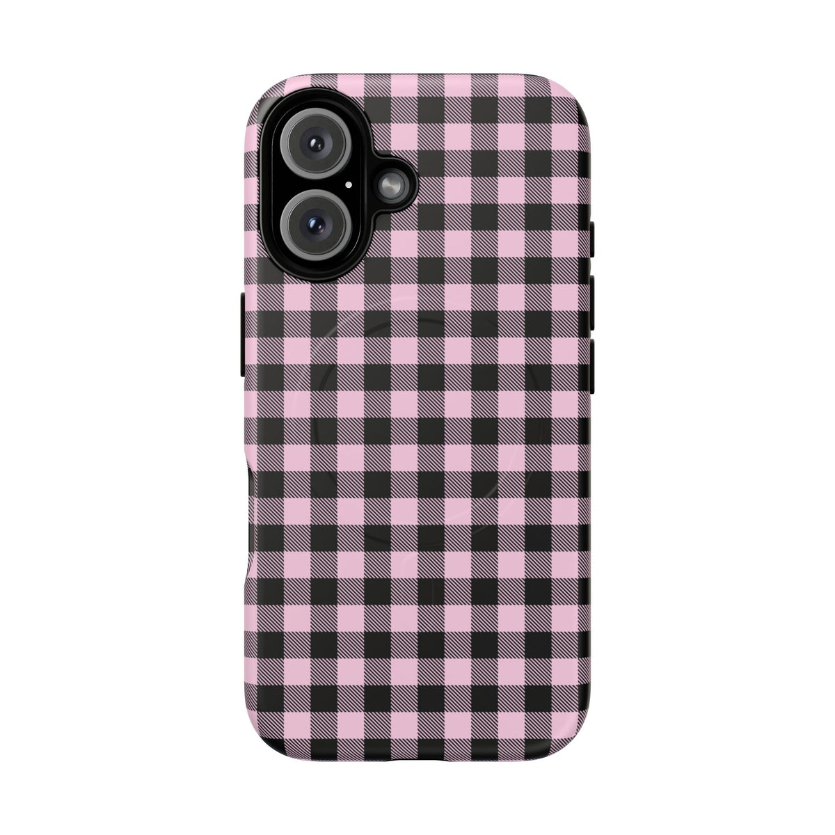 Pink Punk | Pink & Black Check MagSafe Case