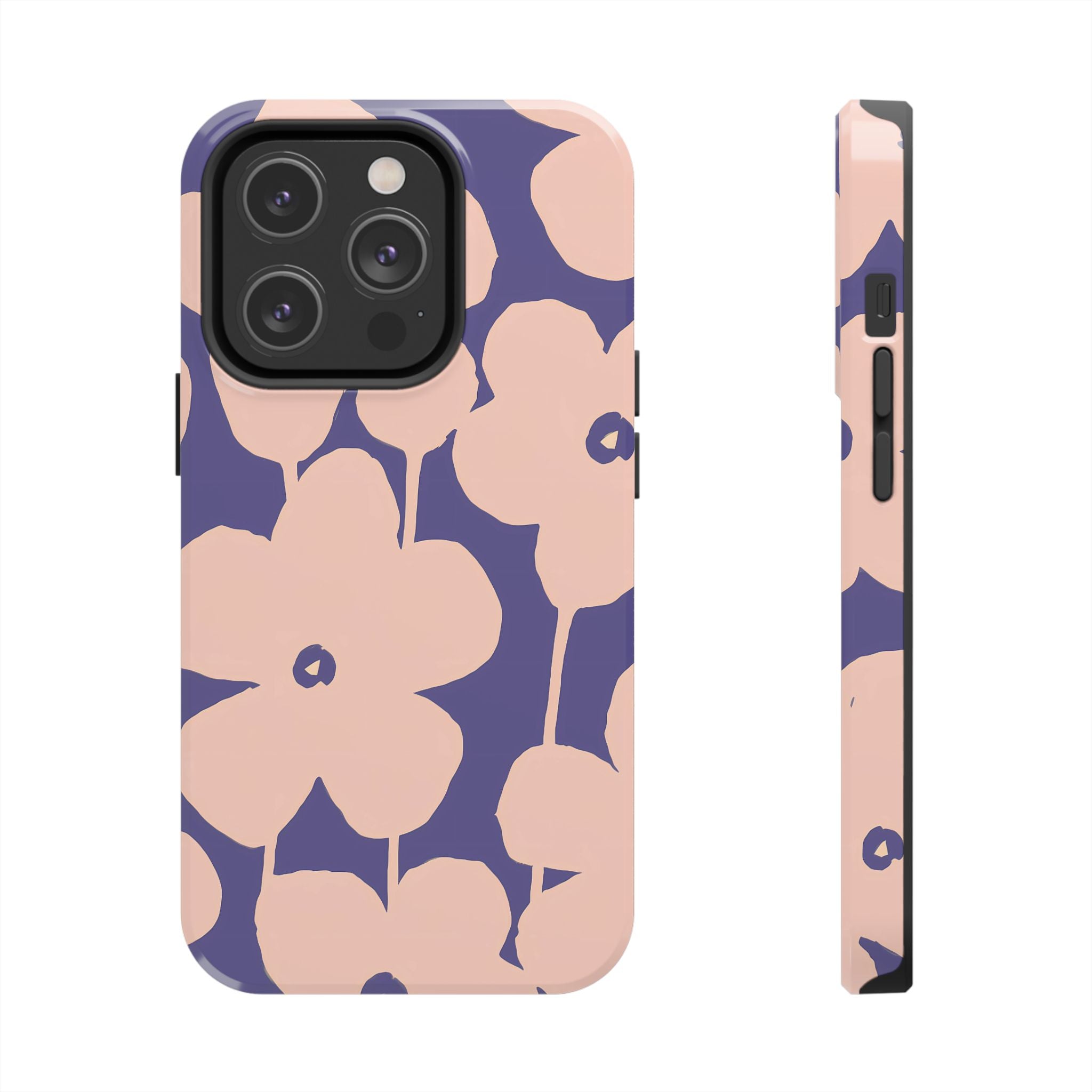 Blooms | Funda para iPhone con estampado floral morado