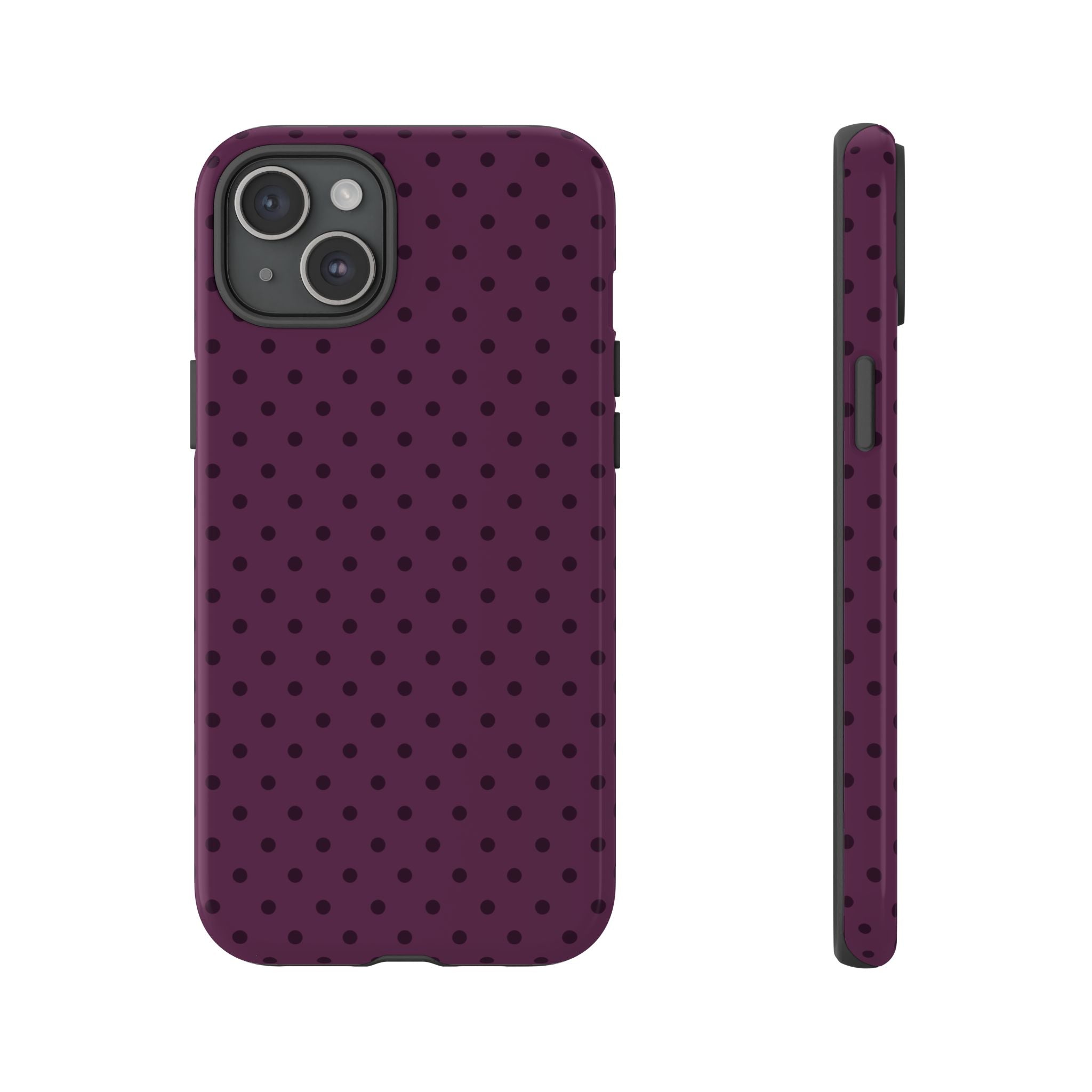Plum Mood | Polka Dot iPhone Case