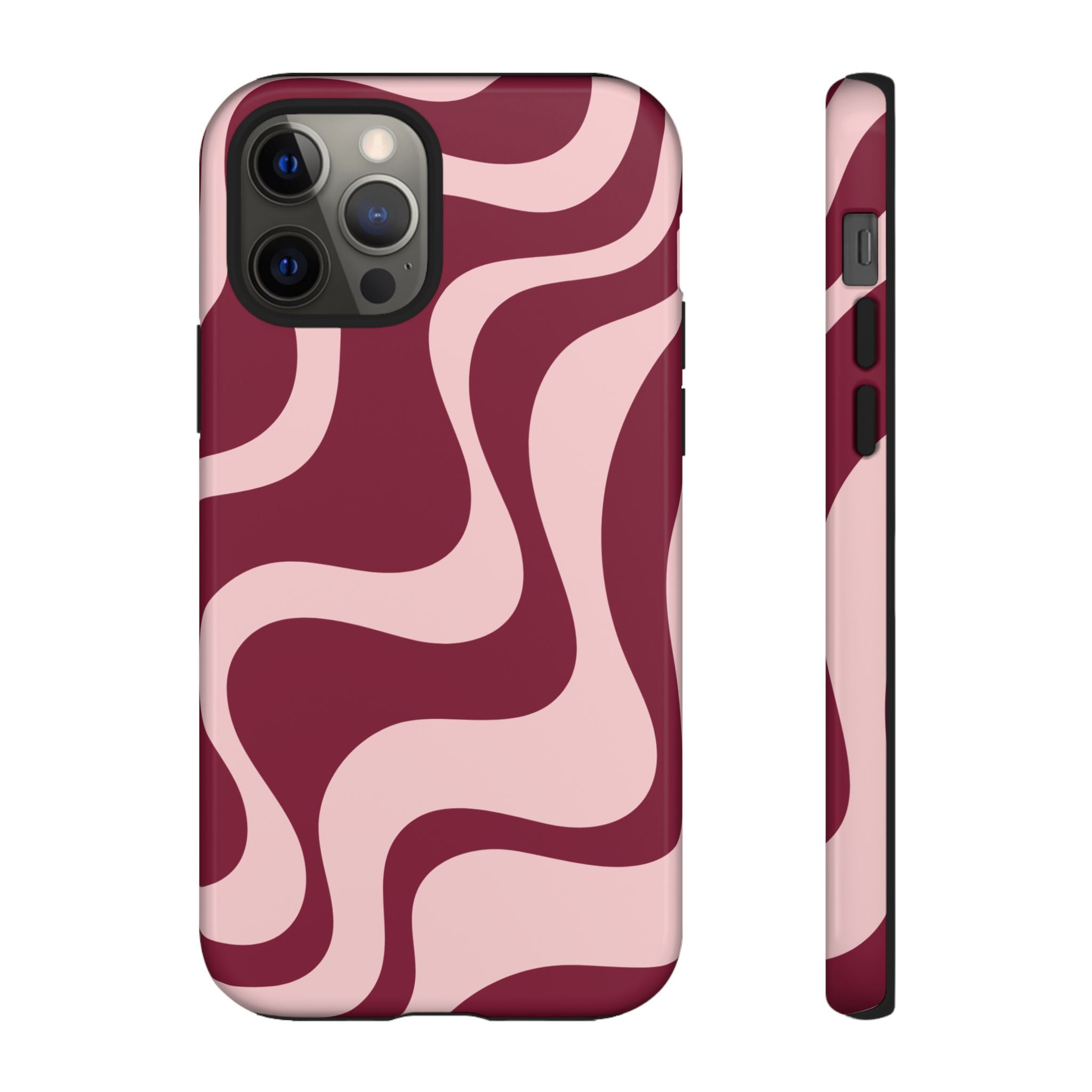 Burgundy Waves | iPhone Case