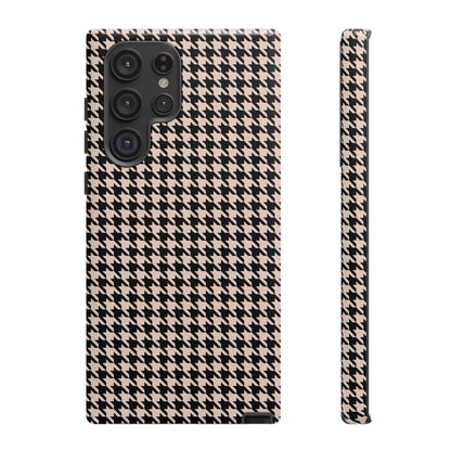 Coque Galaxy à motif pied-de-poule Preppy pour fille de la sororité