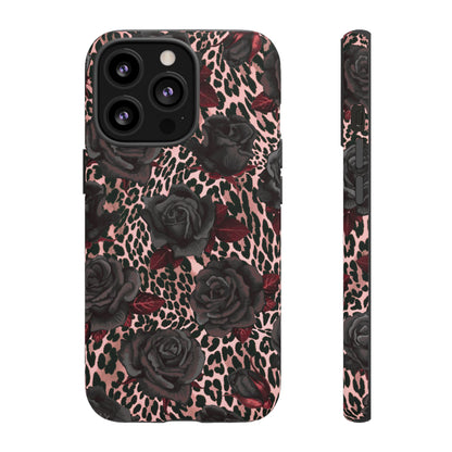 Midnight Rose | Pink Leopard Floral Case