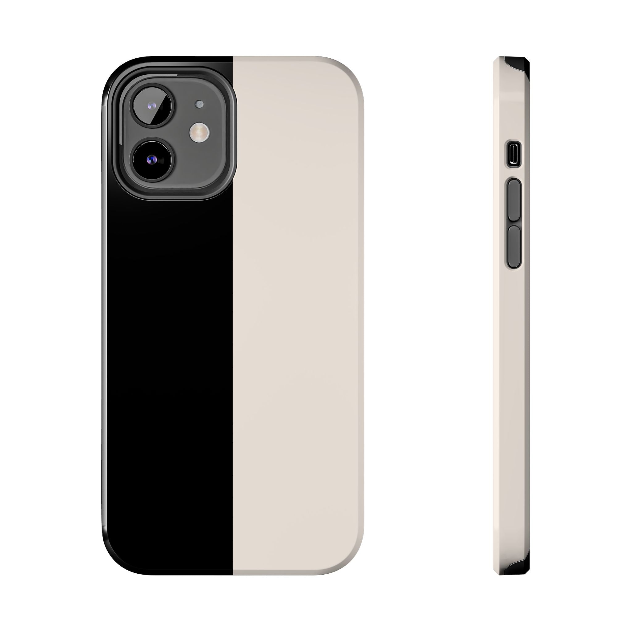 Split Decision Black & White iPhone Case