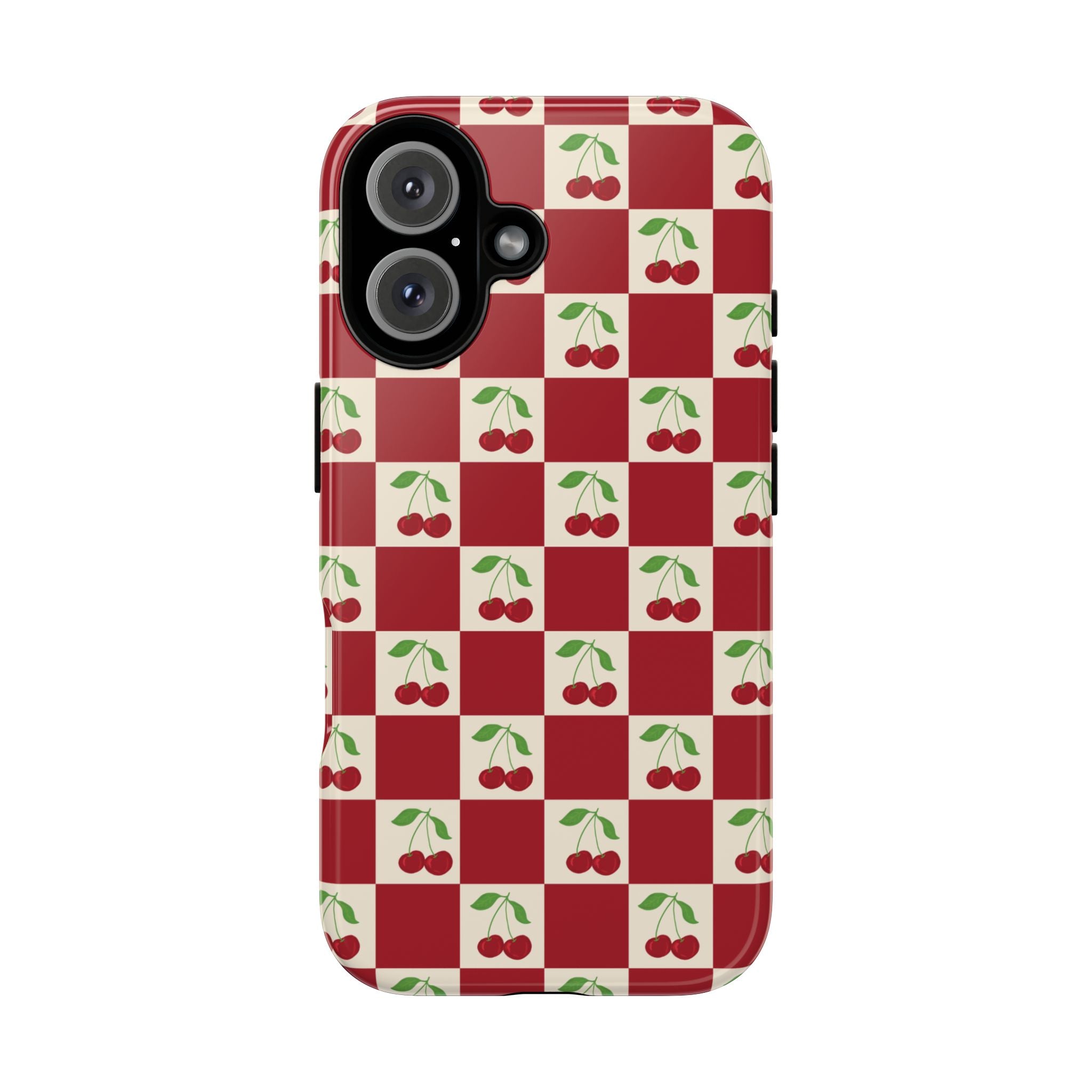 Cherry Check Phone Case