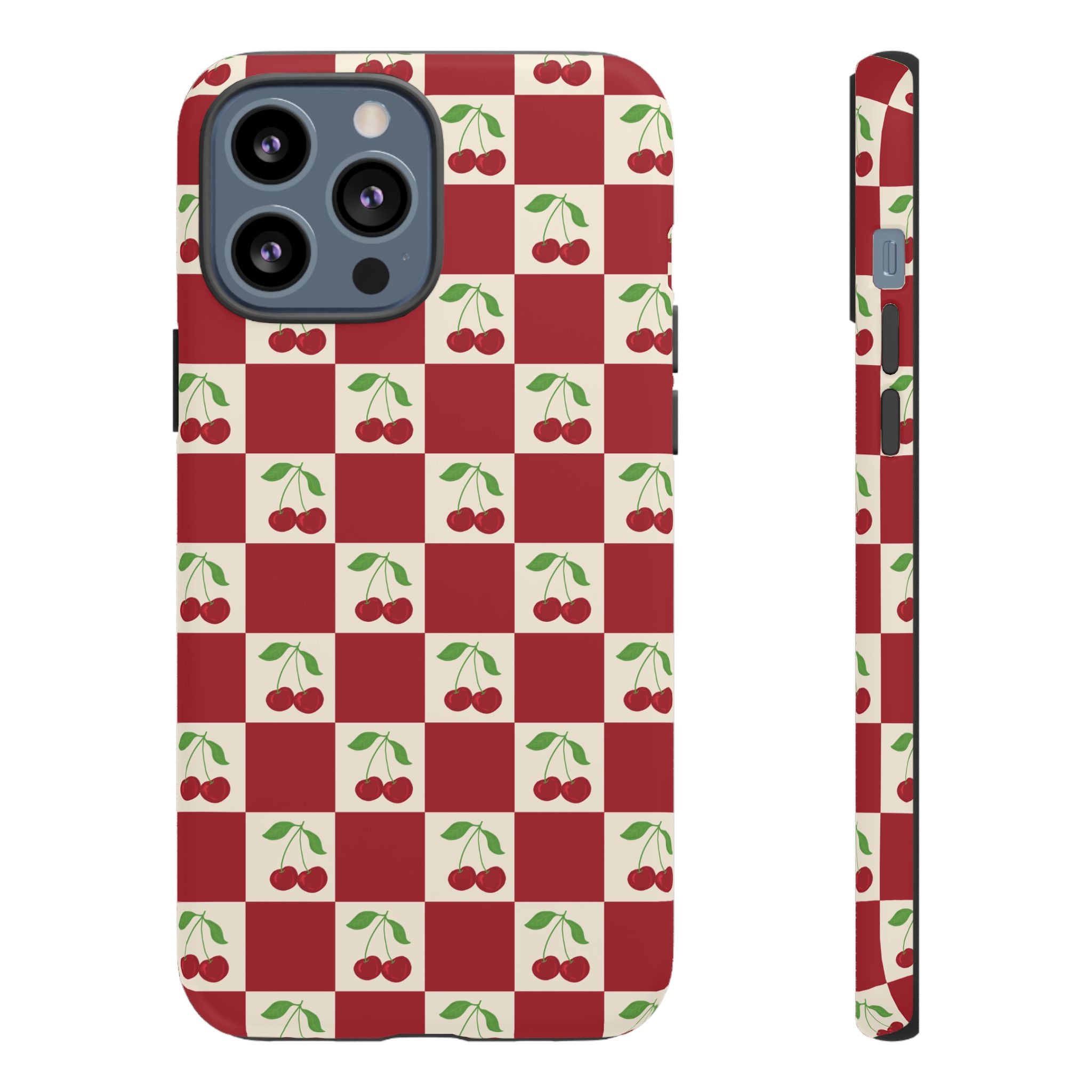 Cherry Check Phone Case