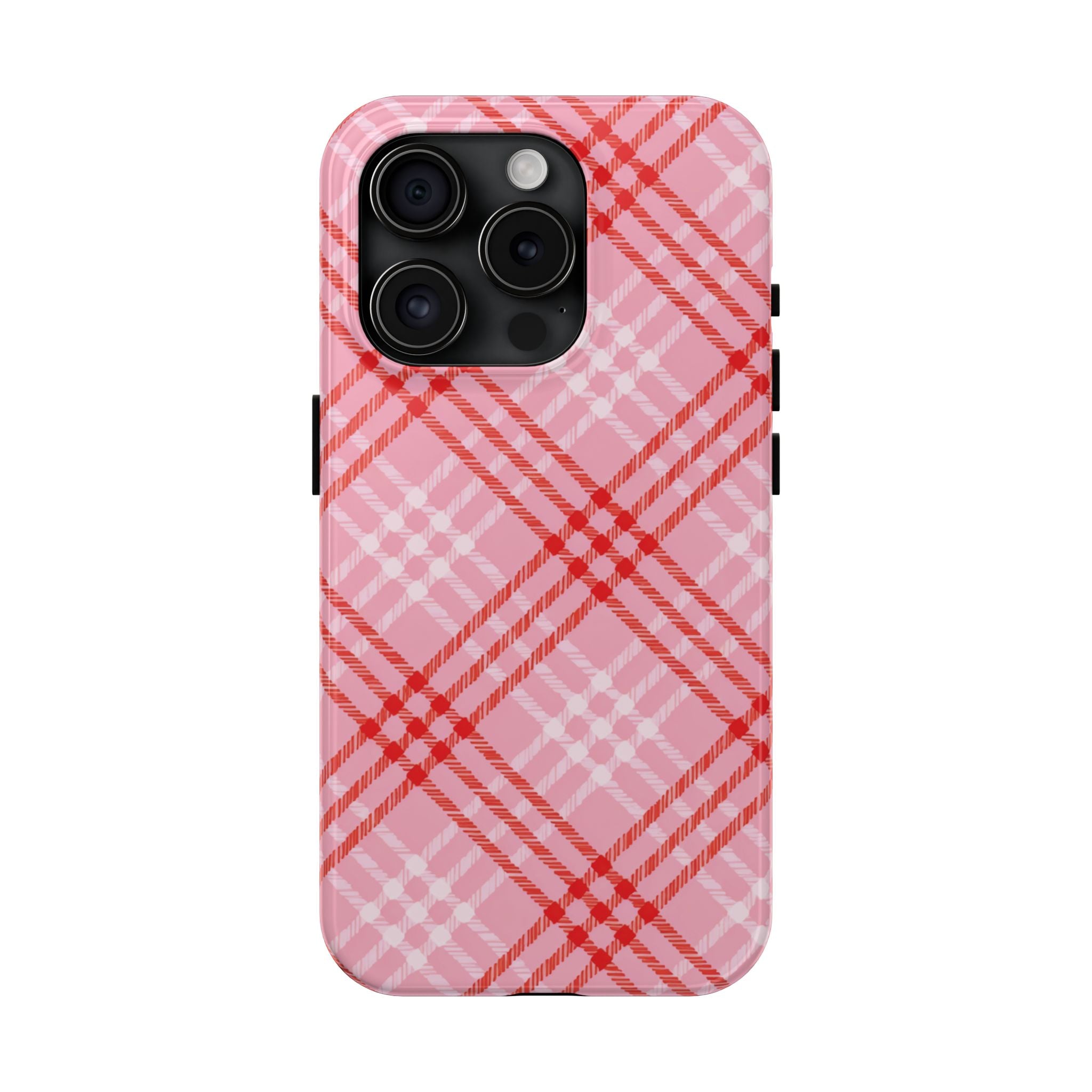Chanelle Pink Plaid iPhone Case