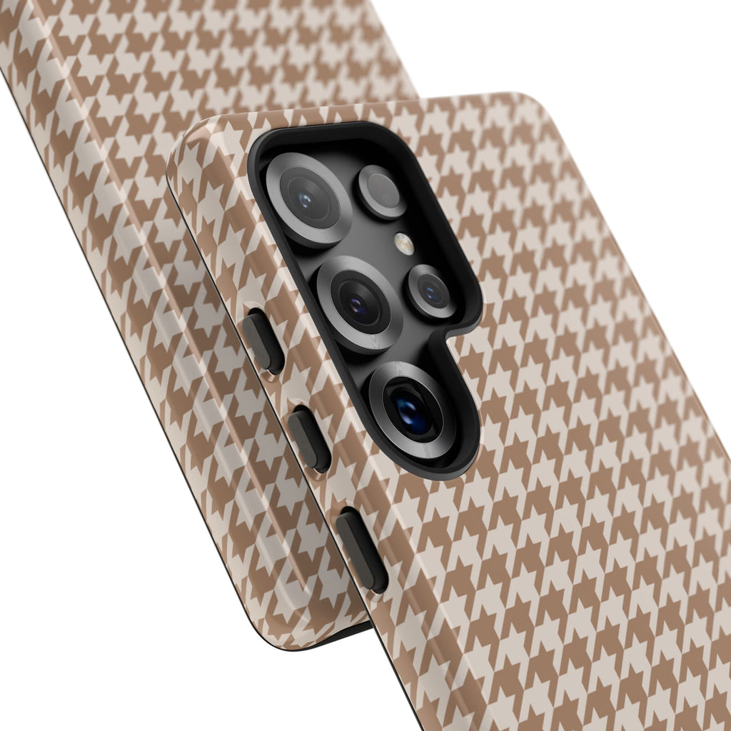 Checked In | Beige Gingham Galaxy Case