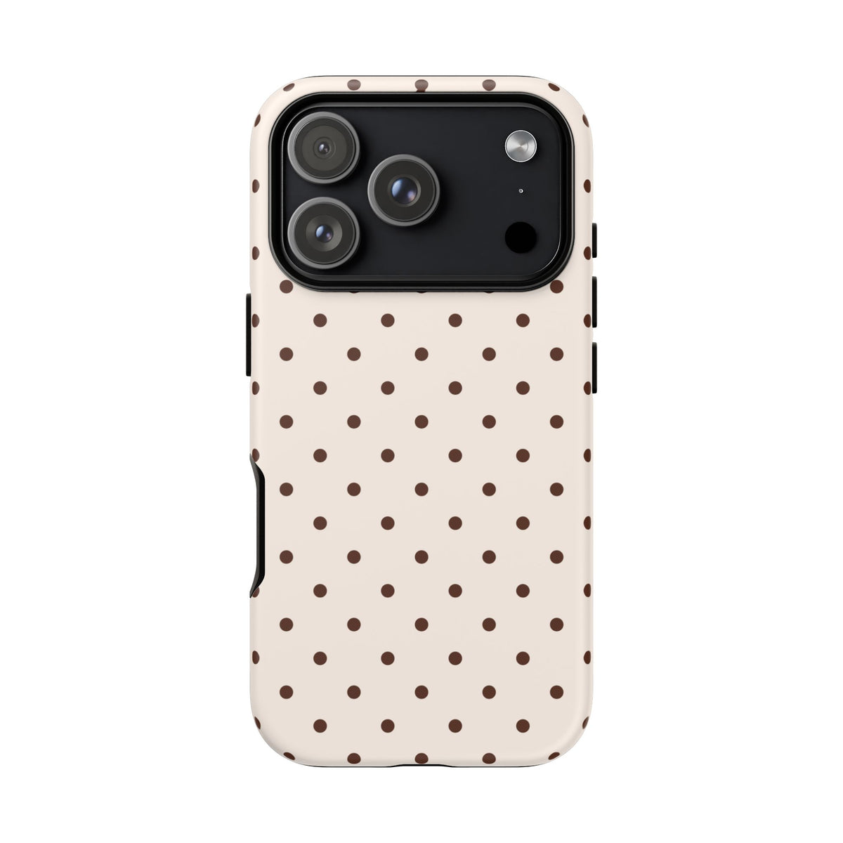 Vanilla Bean | Brown Polka Dot iPhone Case