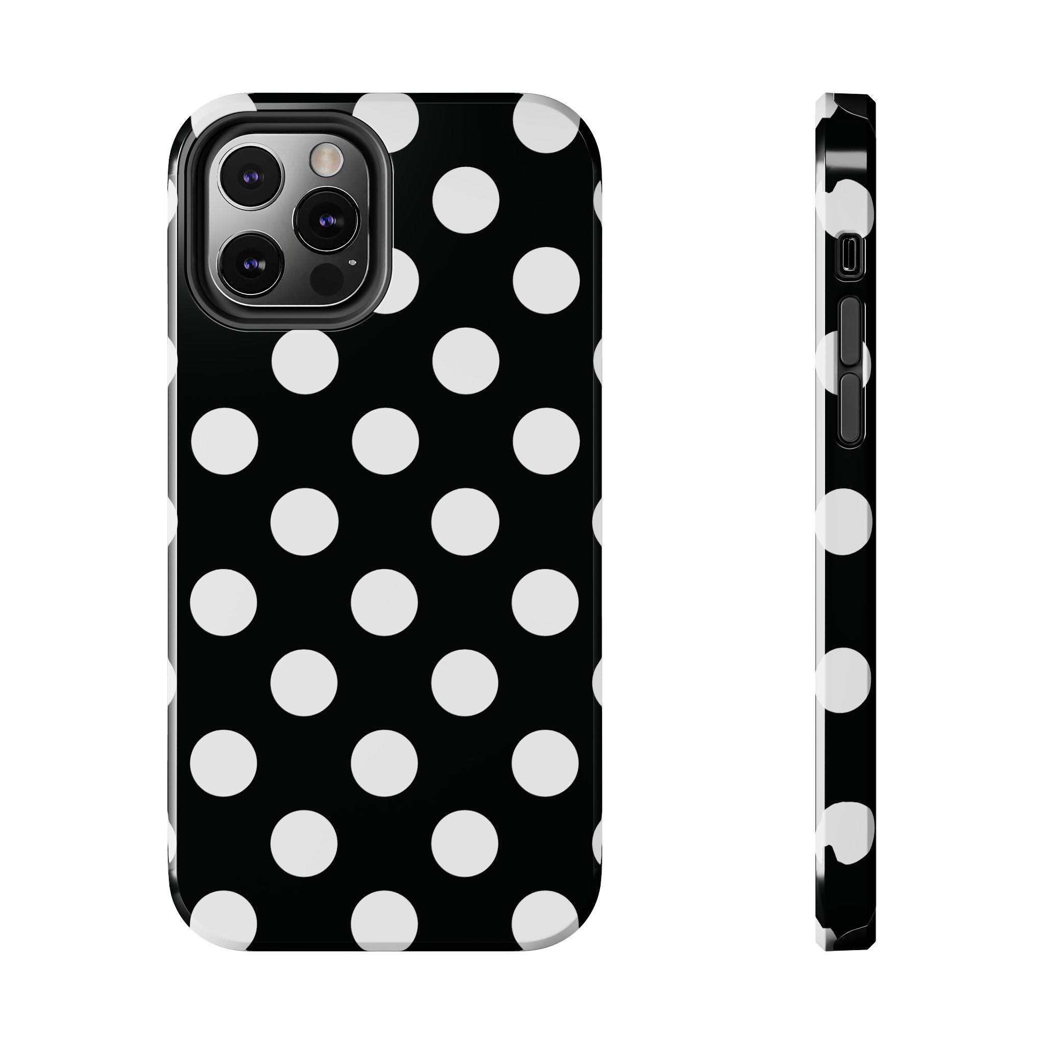 Polka Dots Black & White iPhone Case