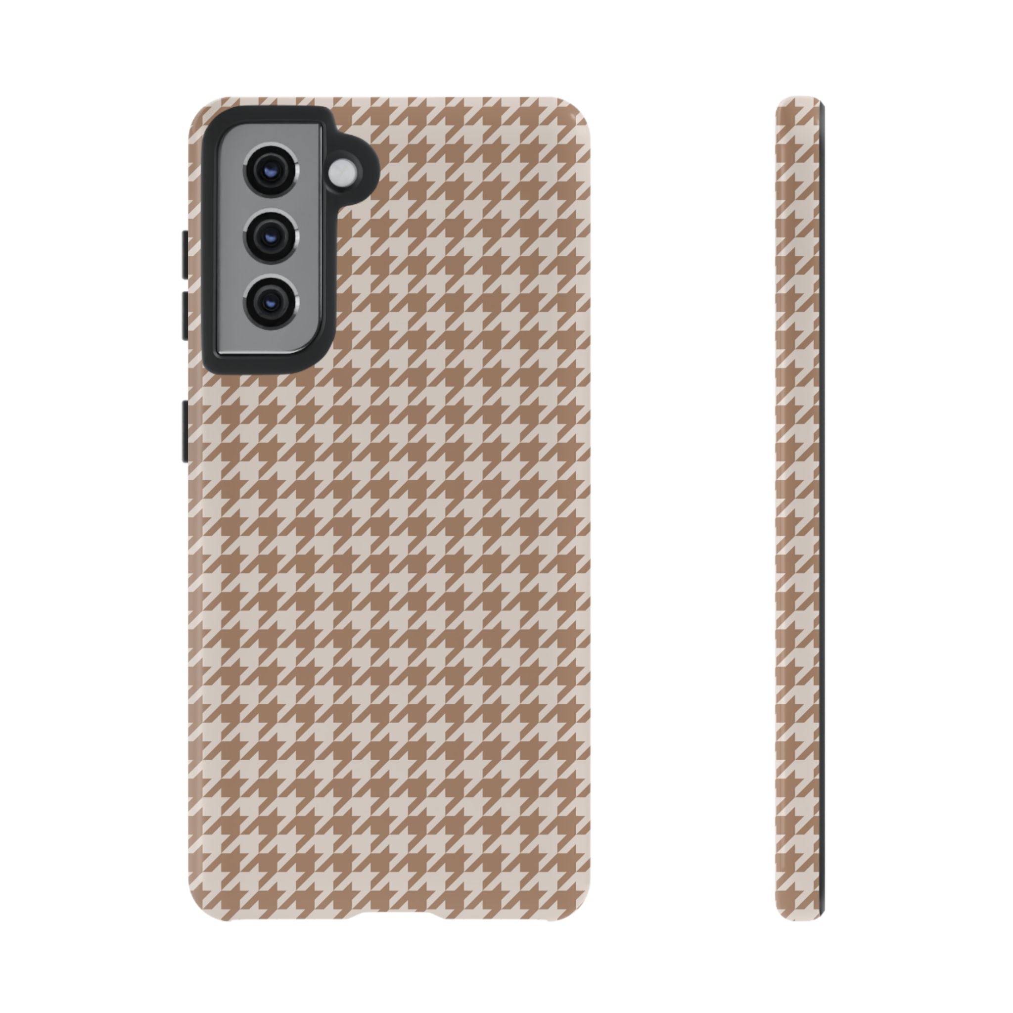 Checked In | Beige Gingham Galaxy Case
